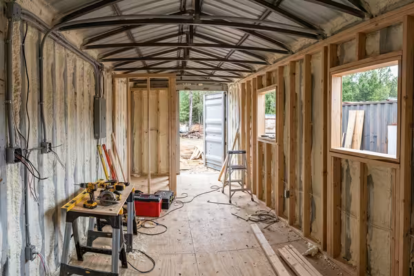 40ft High Cube container converted into a living space
